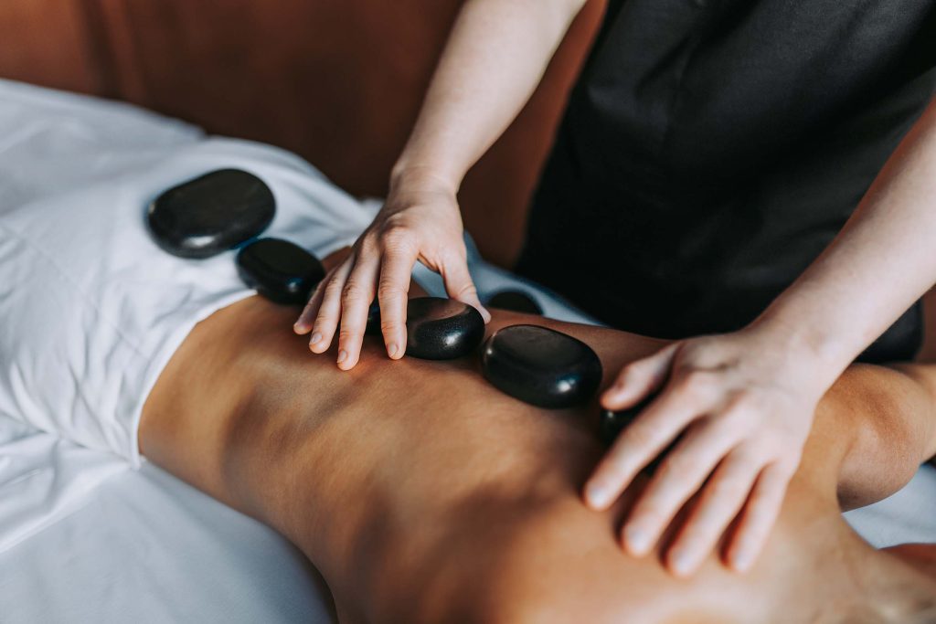 a person receiving a massage